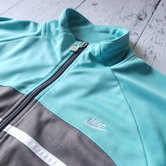 🔥NIike Retro Style TRACK JACKET FULL ZIP mock nec - Picture 2 of 8